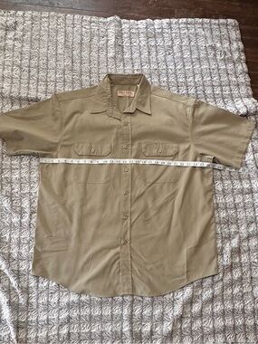 Big Mac Authentic Workmen Short Sleeve Work Shirt - Tan Size XL